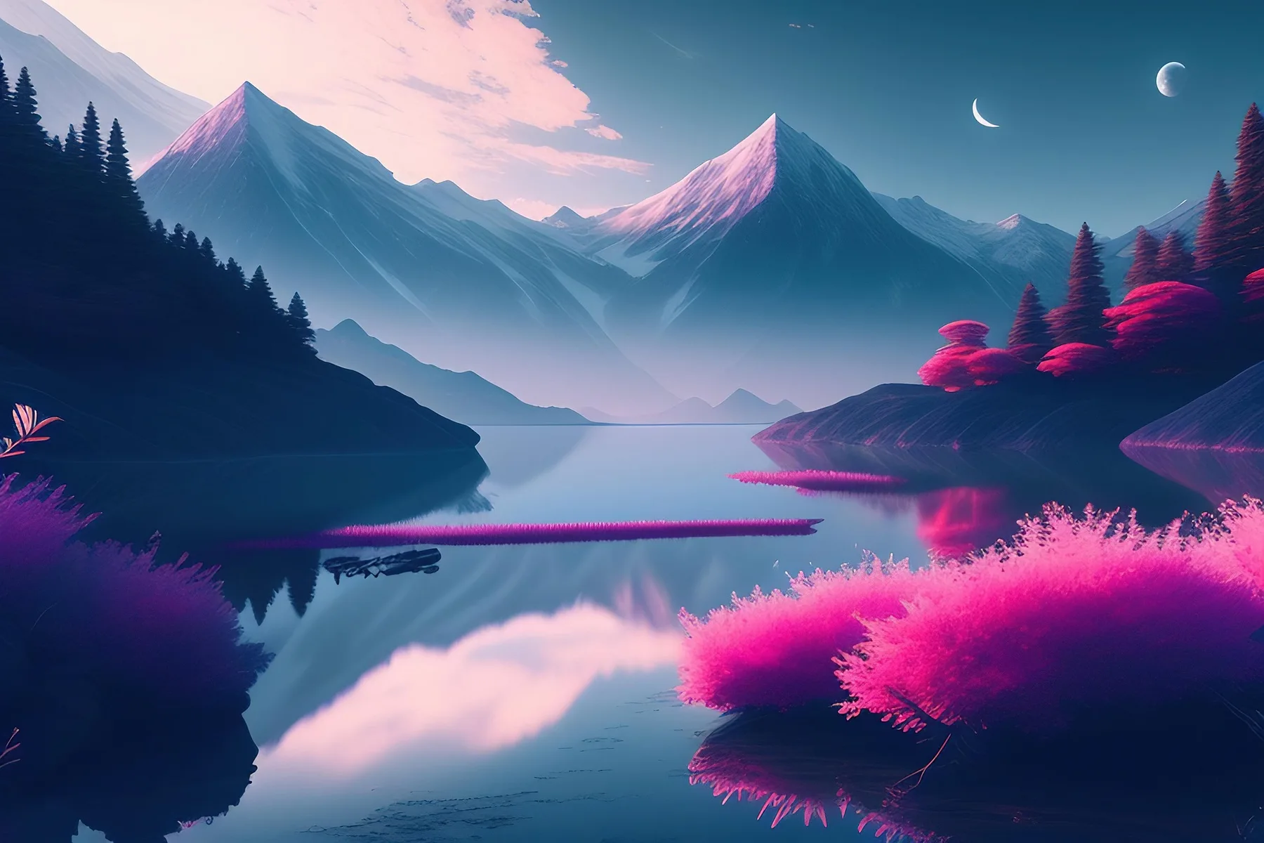 Raster watercolor-style digital illustration before enlargement